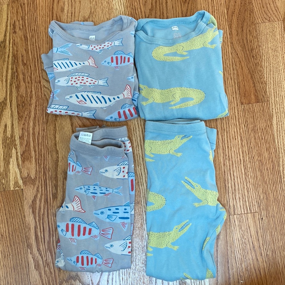 2 pair long sleeved PJs